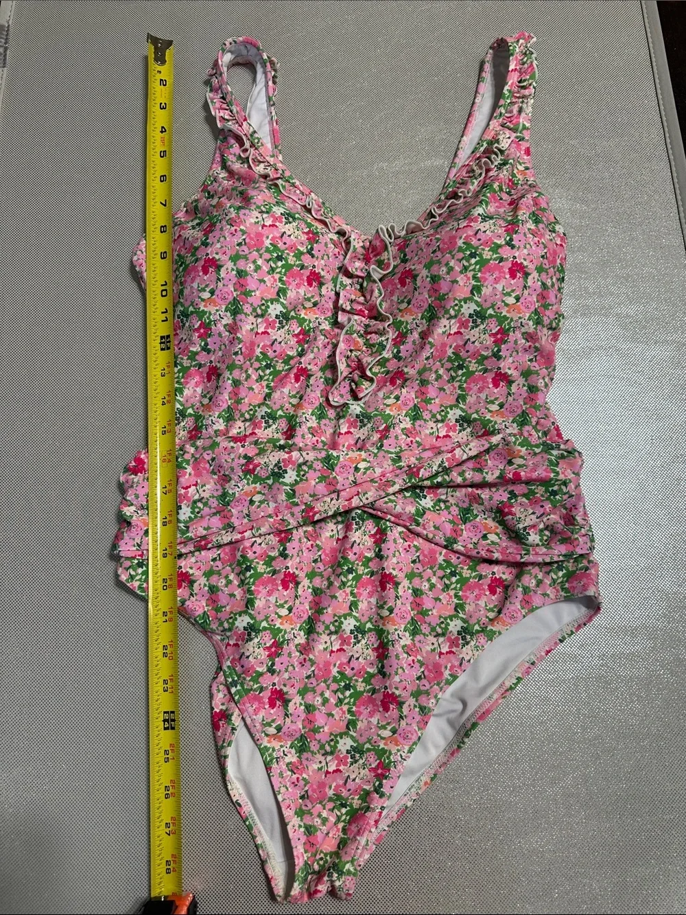 SweetHoney Pink Green Floral One-Piece Swimsuit